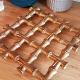 Bamboo pattern brass trivet