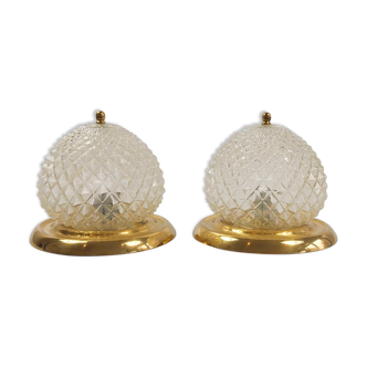 Set of 2 mid-century ceiling lamps from Honsel - Germany, 1960s