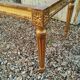 Louis XVI style coffee table in old gilded wood with marble top