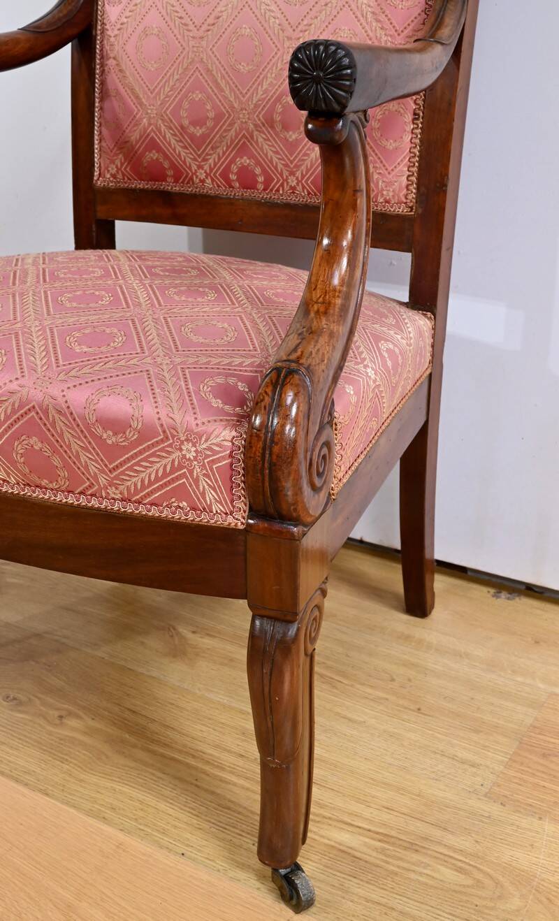 Paire de Fauteuils en Acajou, époque Restauration – Début XIXe