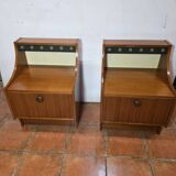 Pair of Scandinavian teak bedside tables from the 1960s.