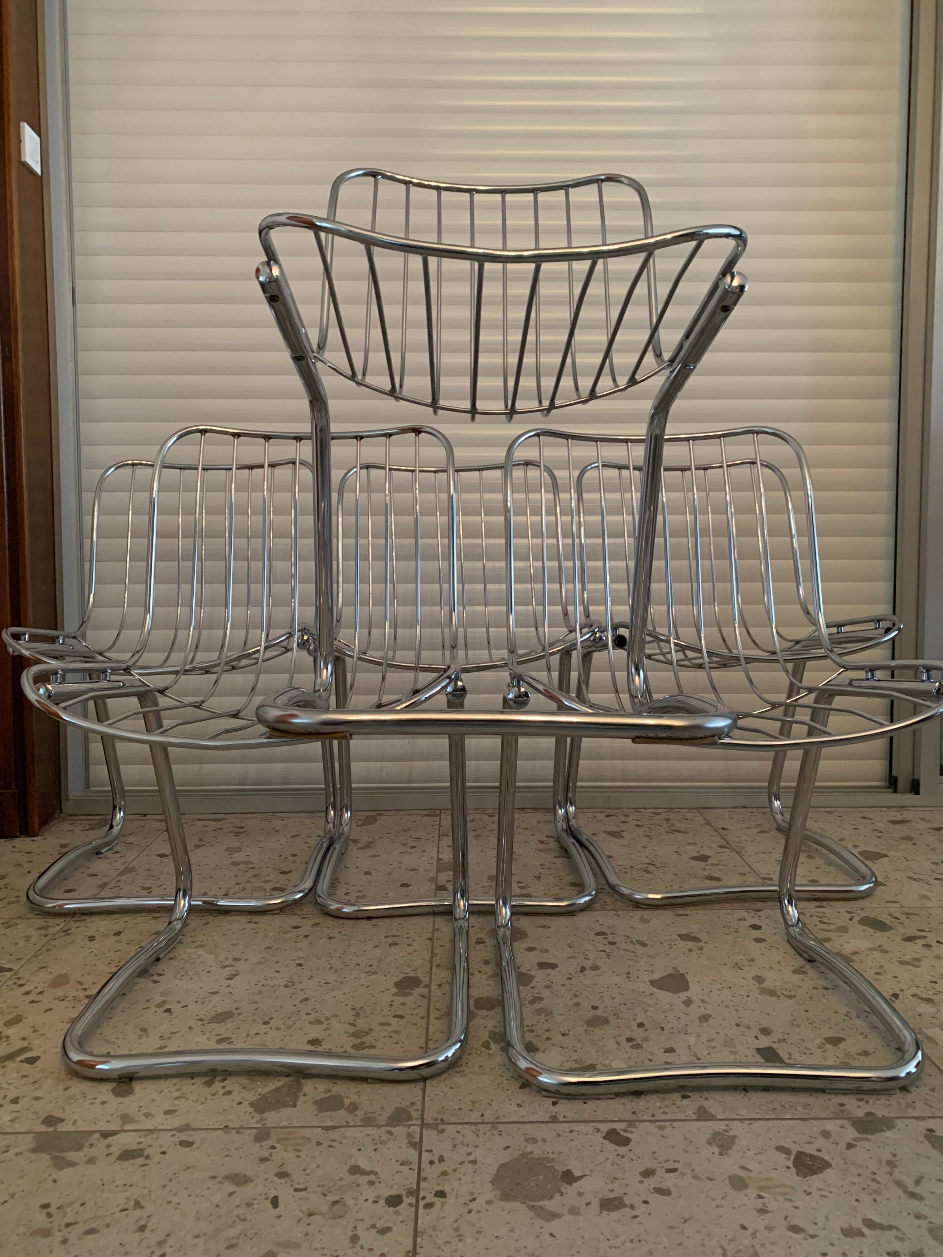 Metal basket chairs