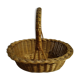 Vintage wicker basket braided edge