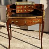 Sublime mid-tier Transition style desk, inlaid, 19th century