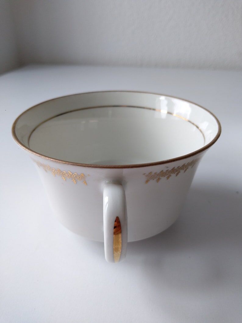 Large Limoges porcelain cups