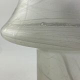 White clear glass peill and putzler mushroom table lamp