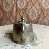 Silver-plated metal teapot or coffee pot with double hallmarks - early 20th century