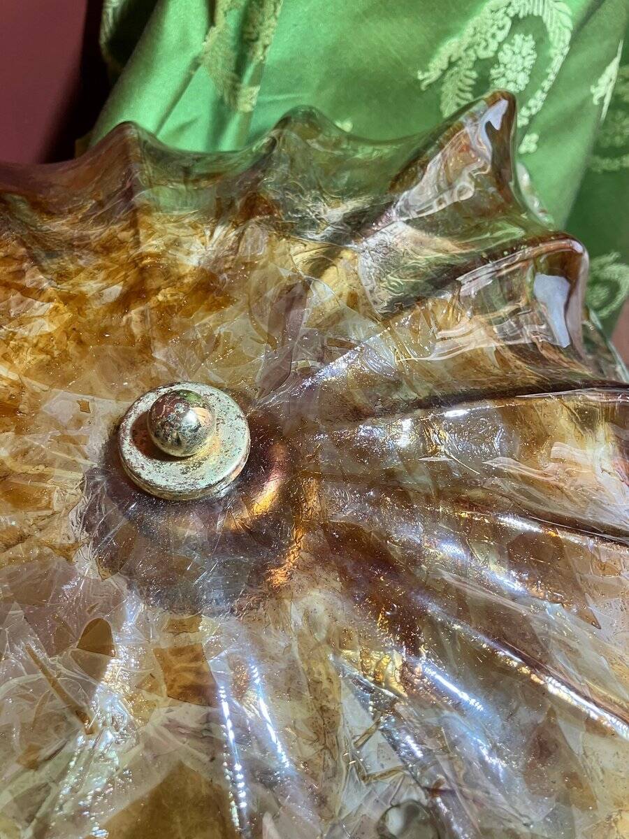 Mid-Century Modern Italian Murano Glass Wall Sconces or Ceiling Lamps from La Murrina, 1950s, Set of 2