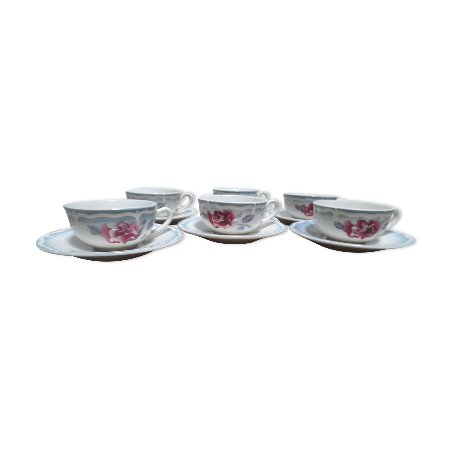 coffee cups and saucers sarreguemine
