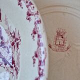 Set of 2 plates Pink Thistles of Gien