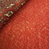 Vintage persian rug handmade poshti motif pattern wool area rug- 67x138cm