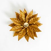 Rare large gold-plated Hans Kögl Florentine-style ceiling or wall lamp from
