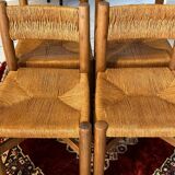 Set of 4 Méribel chairs by Charlotte Perriand 1950