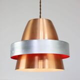 Italian  Aluminum Space Age Pendant Lamp in Copper color, 1970s