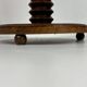 Table d'appoint brutaliste en bois tourné avec pressoir à vin