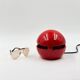 Red Space Age lamp in ceramic, Italy, 1970s.
