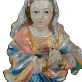 Antique small wooden sculpture, Immaculate Virgin, South America, 19th century