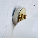 Double opaline brass wall light