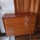 Commode vintage année 60 marron vernis 4 tiroirs