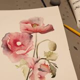 Fine art print 21X30 "The poppies" limited edition