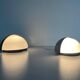 Round black metal wall lights, small and large set, by Bega, 1970s, Germany.