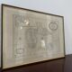 Vintage framed map of Guadeloupe
