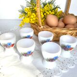 Vintage Arcopal flowers eggcups