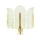Large Scandinavian Glass & Brass Leaf Wall Light by Fagerlund, 1960s