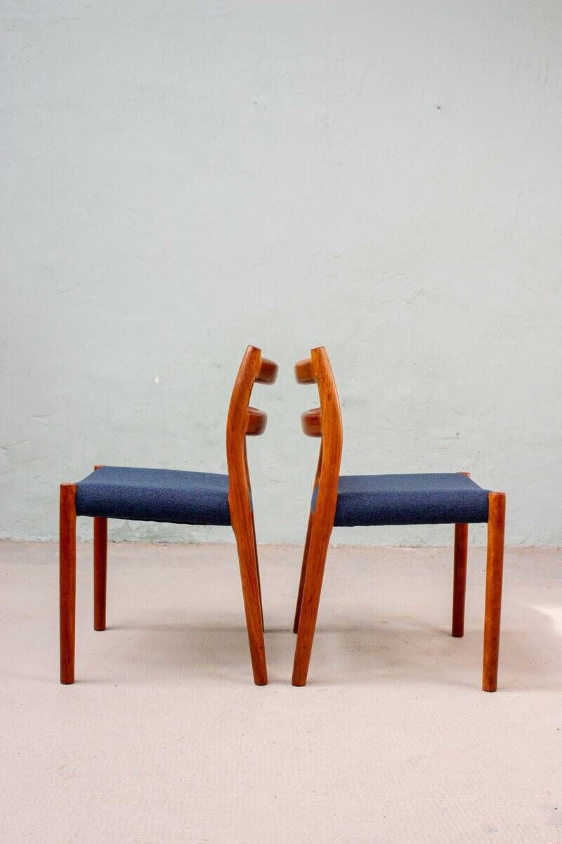 Set of 2 Model No. 84 Teak Chairs by Niels Otto Møller, Denmark, 1960s