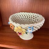 Braided earthenware cut and vintage slip