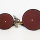 Pair of lamps Maison Arlus Steel Brass Glass 1950