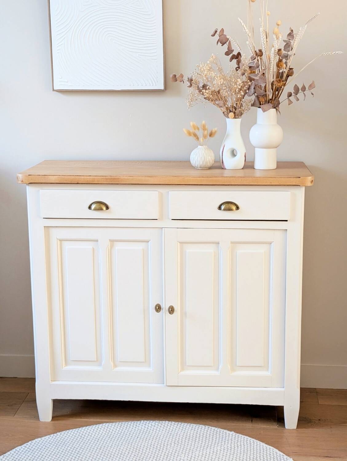 Renovated solid wood Parisian buffet