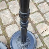 Set of 2 wooden floor lamps