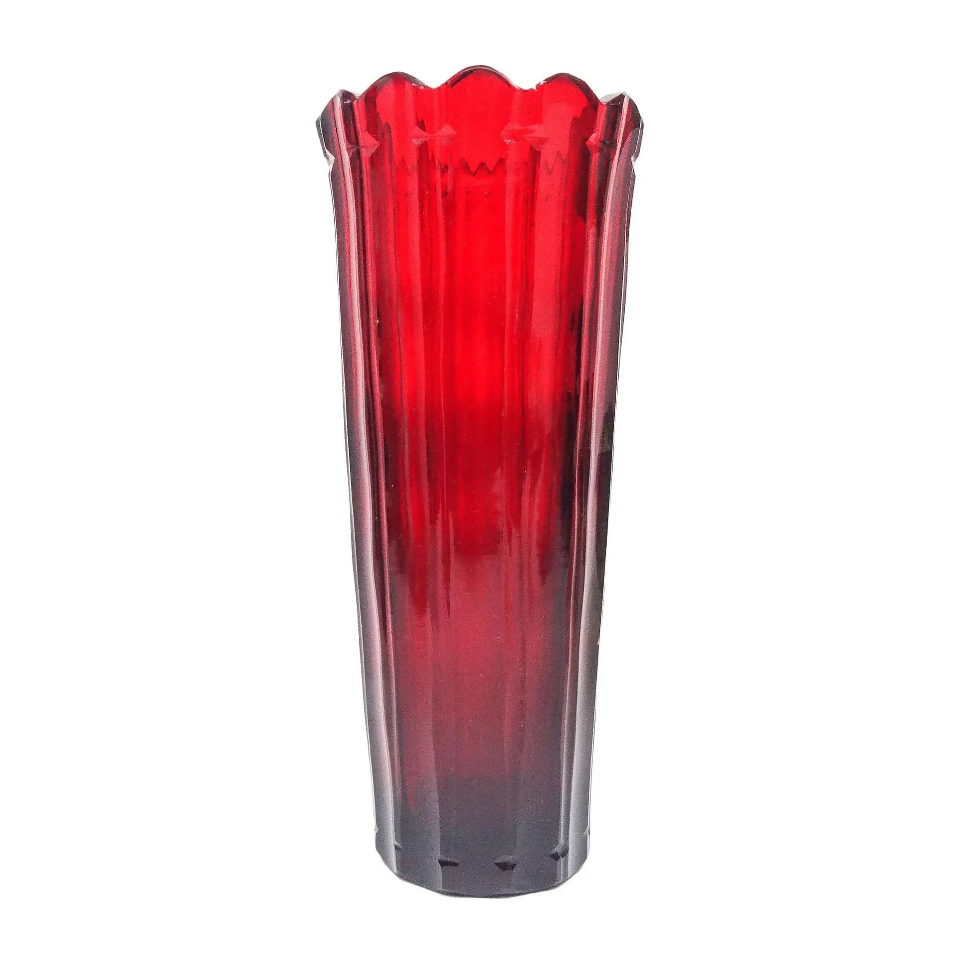 Biedermeier vase, ruby crystal, Bohemia, Czech Republic, 19th century