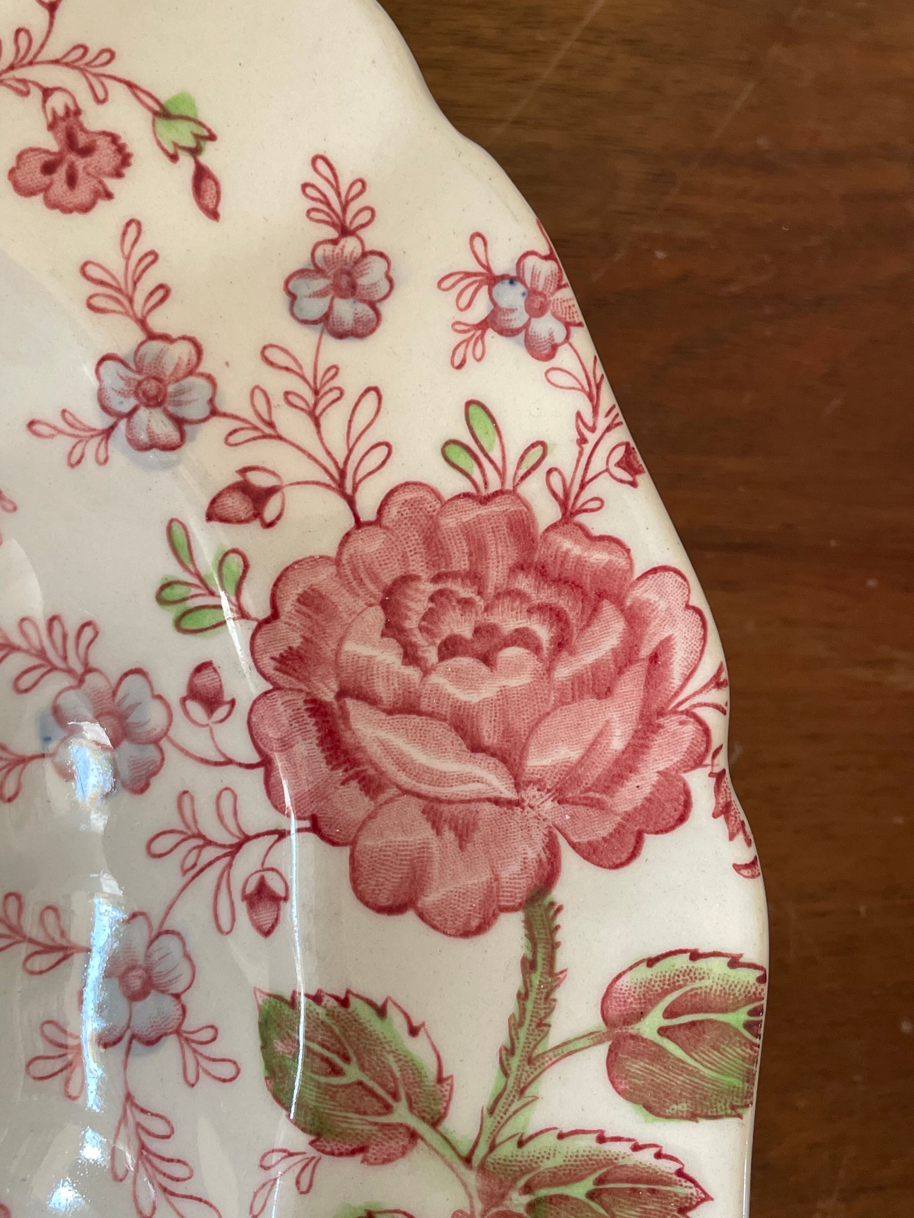 Lot de 4 assiettes creuses Rose chintz Johnson Bros Selency