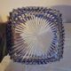 Vintage blue bohemian crystal pocket empty cup