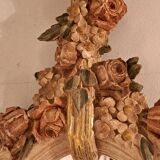 Louis XVI style mirror in polychrome plaster