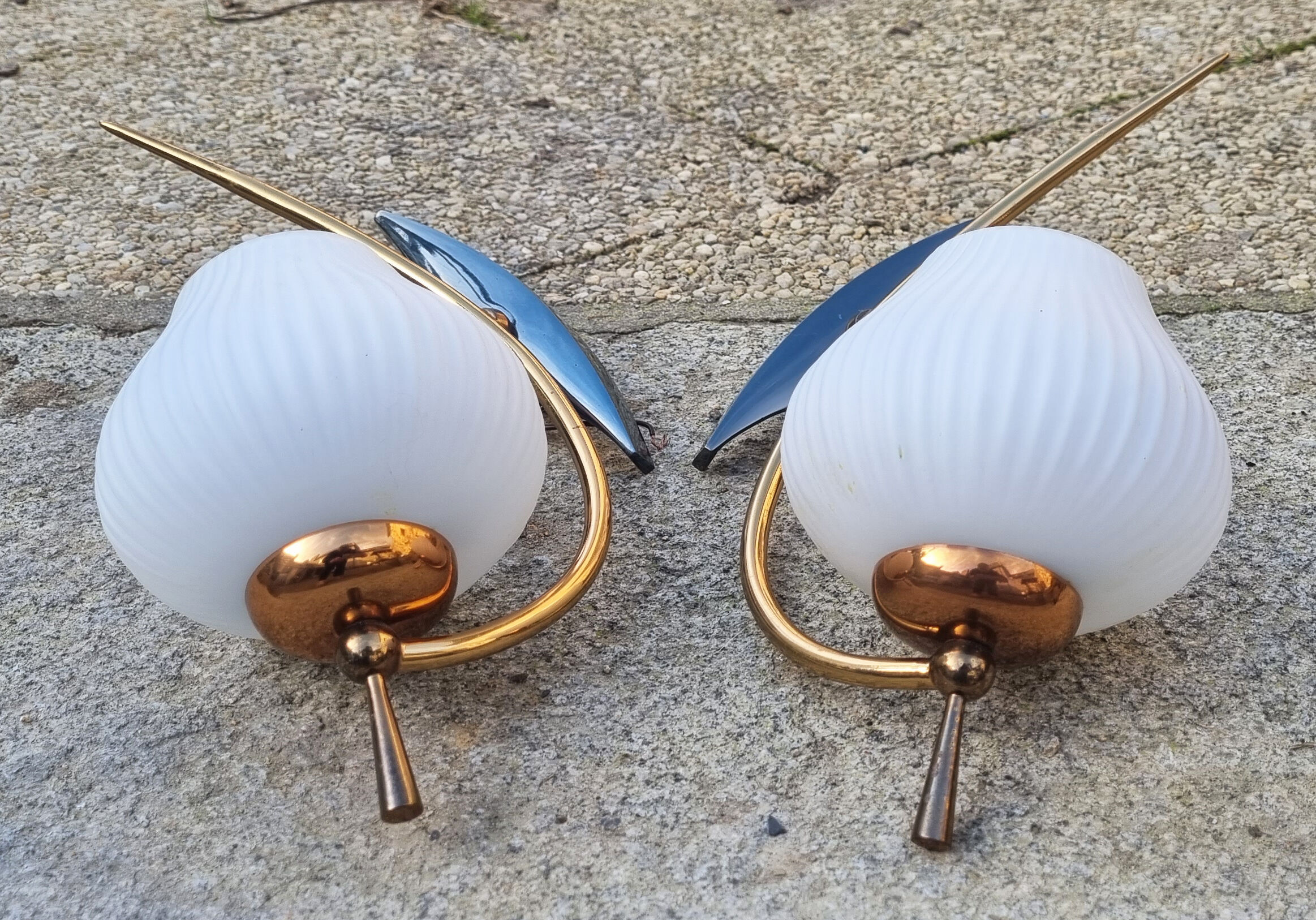 Pair of vintage wall lamps house Arlus, vintage, 50s