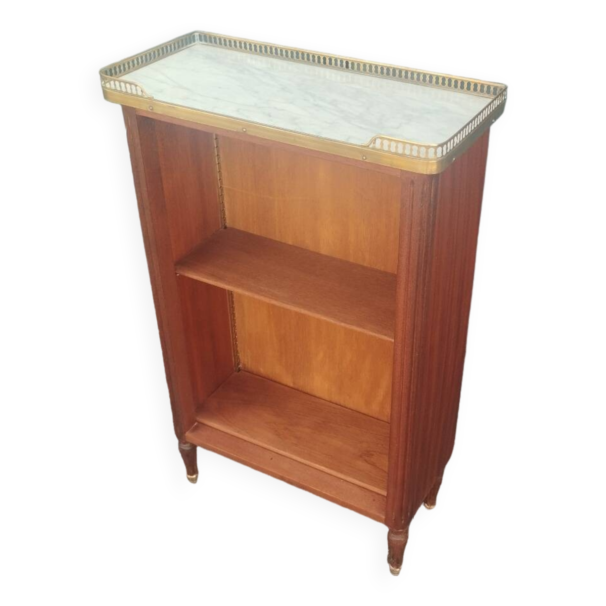 Bibus antique Louis XVI style bookcase with marble top