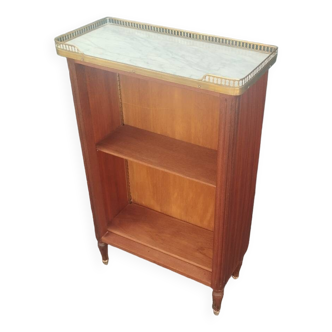 Bibus antique Louis XVI style bookcase with marble top