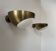 Pair of vintage brass and glass wall lights, Italy 1960