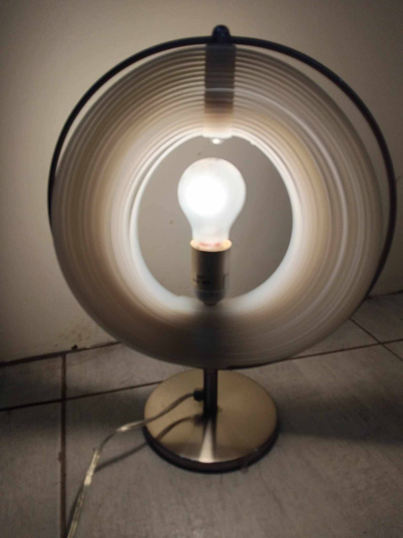 Pair of moon 70's lamps by verner panton, casa publisher