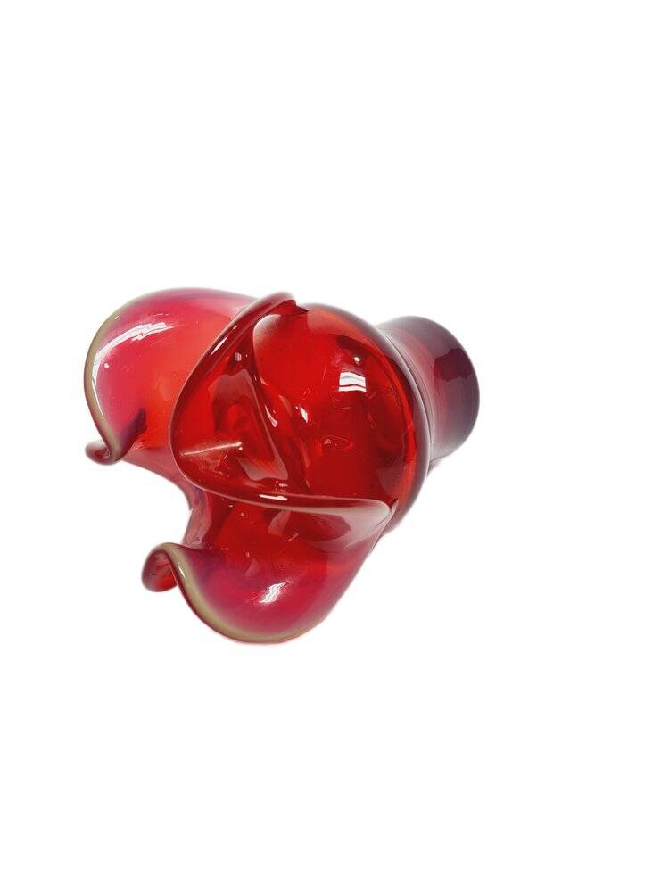 Vintage vase by Czesław Zuber for Sudety Glassworks, Poland, 1970s