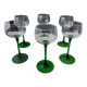 6 Alsace white wine glasses in plain glass