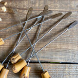 8 bamboo handle cocktail stirrers