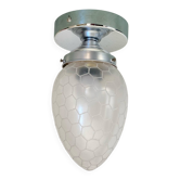 Applique plafonnier obus globe rosace de fixation inox décoration vintage