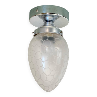 Applique plafonnier obus globe rosace de fixation inox décoration vintage