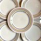 9 flat plates San Marciano Ceramiche in enamelled Italian earthenware