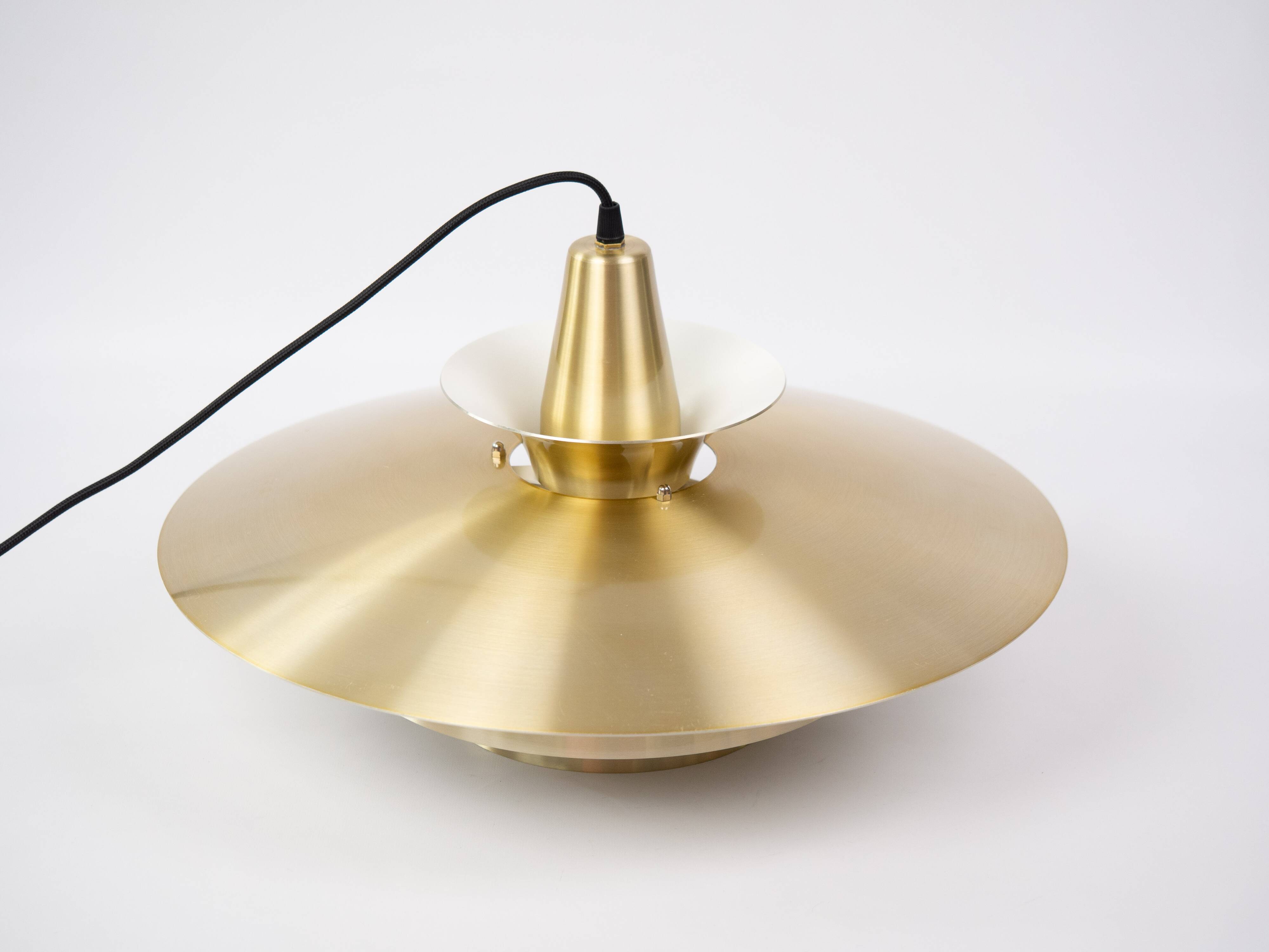 Danish vintage Roma pendant lamp by Junge, 1980s
