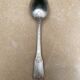 Set of 12 silver-plated metal soup spoons